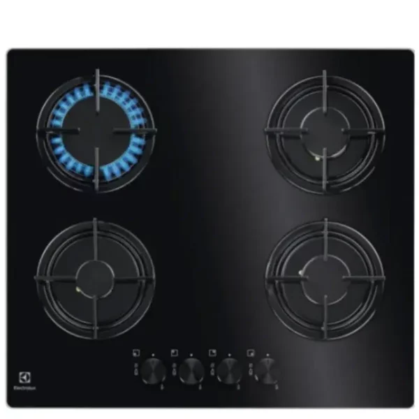 כיריים גז אלקטרולוקס EGT6242NVK זכוכית שחורה