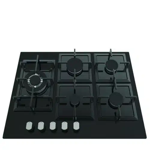 כיריים גז לי ונט HOT686 זכוכית שחורה