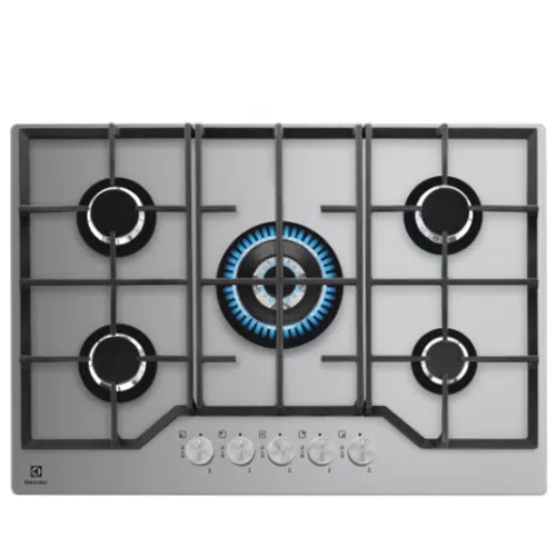 כיריים גז אלקטרולוקס KGG7536S זכוכית כסופה