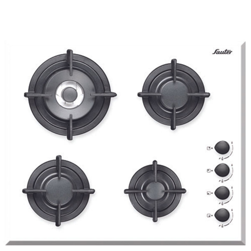 כיריים גז סאוטר SHG8010W  זכוכית לבנה
