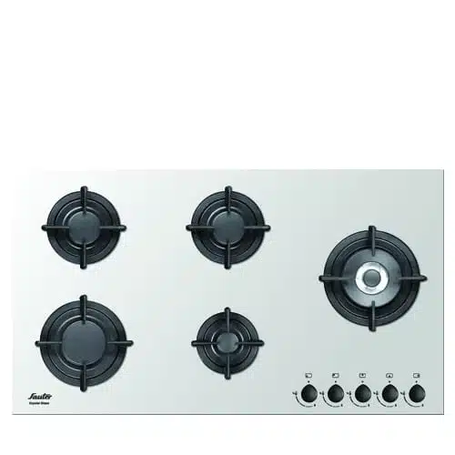 כיריים גז סאוטר SHG9095W זכוכית לבנה