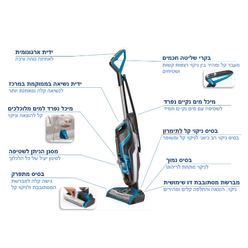 שואב שוטף ביסל Crosswave 17132