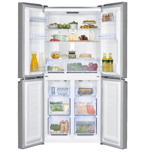 מקרר מקפיא תחתון 4 דלתות האייר HRF4494FW זכוכית לבנה