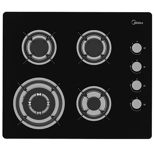 כיריים גז מידאה 60GL403 6743 זכוכית שחורה