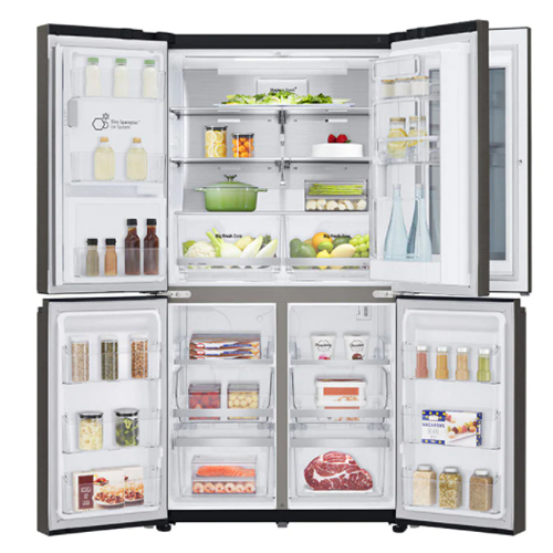 מקרר מקפיא תחתון 4 דלתות אל ג'י GR-X720INS זכוכית נירוסטה