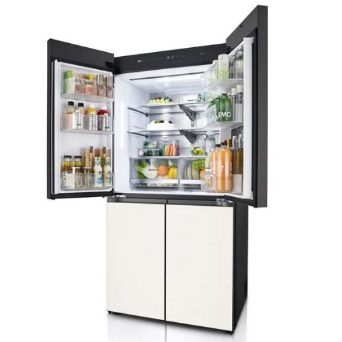 מקרר מקפיא תחתון 4 דלתות אל ג'י GR-729BINS בז'