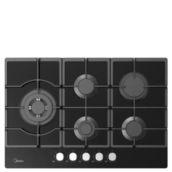 כיריים גז מידאה 75GP095 6752 זכוכית שחורה