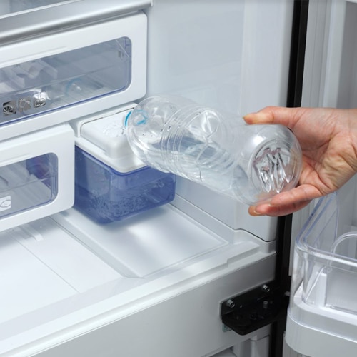 מקרר מקפיא תחתון 4 דלתות שרפ SJ8910SL זכוכית כסופה