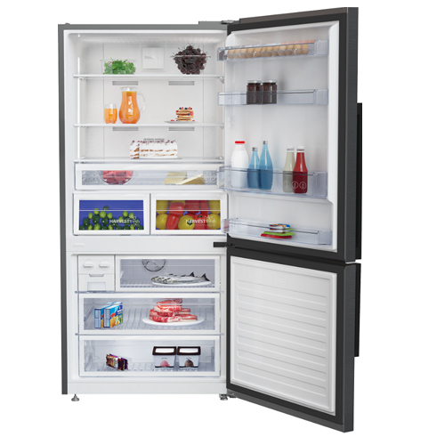 מקרר מקפיא תחתון בקו CN160235XB  שחור מוברש