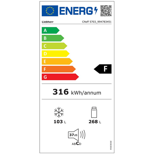 מקרר מקפיא תחתון ליבהר CNsff 5703 שחור מקרר מקפיא תחתון ליבהר CNsff 5703 שחור