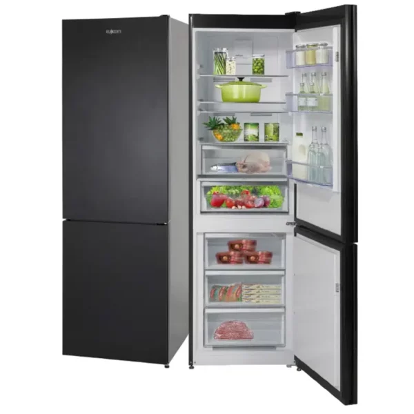 מקרר מקפיא תחתון פוג'יקום FJ-NF493GBE זכוכית שחורה