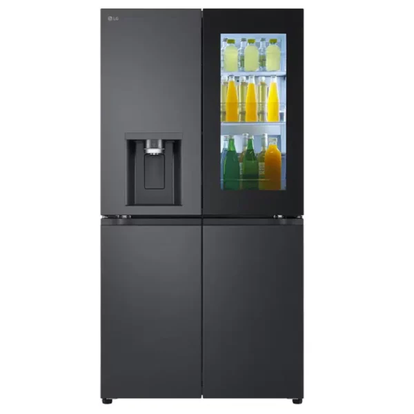 מקרר מקפיא תחתון 4 דלתות אל ג'י GR-730BINS נירוסטה מושחרת