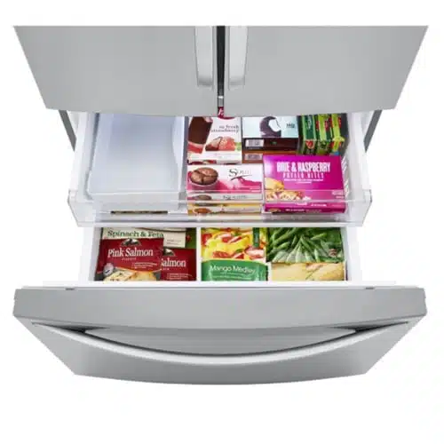 מקרר מקפיא תחתון 3 דלתות אל ג'י GRB265MAJ נירוסטה