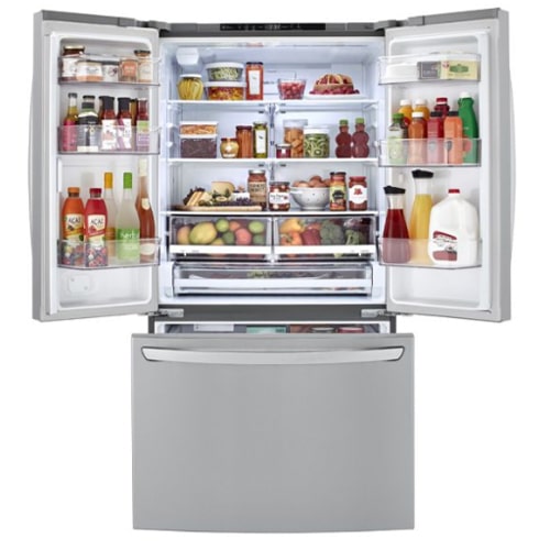 מקרר מקפיא תחתון 3 דלתות אל ג'י GRB265MAJ נירוסטה