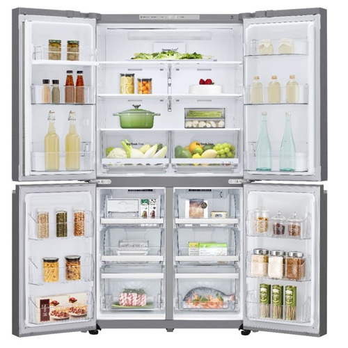 מקרר מקפיא תחתון 4 דלתות אל ג'י GRB919S נירוסטה מוברשת