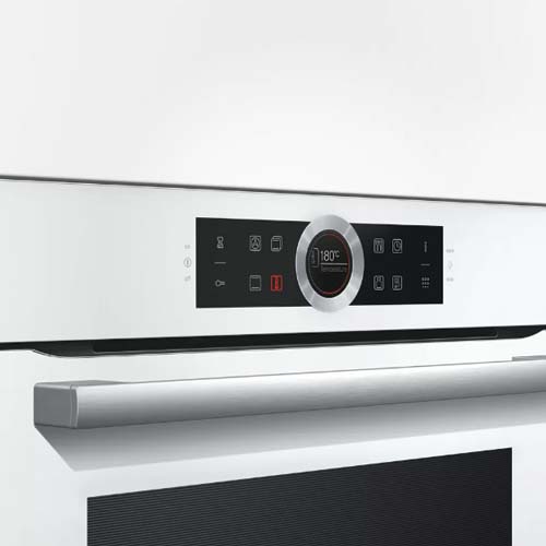 תנור אפיה בילד אין בוש HBG675BW1 לבן