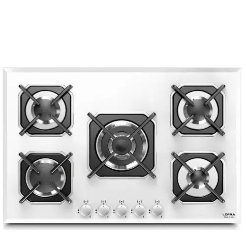 כיריים גז לופרה HGB7EO זכוכית לבנה