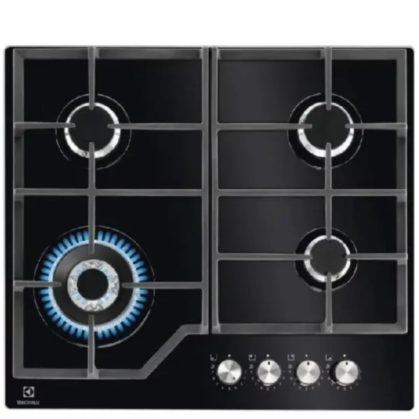 כיריים גז אלקטרולוקס KGG64362K  זכוכית שחורה