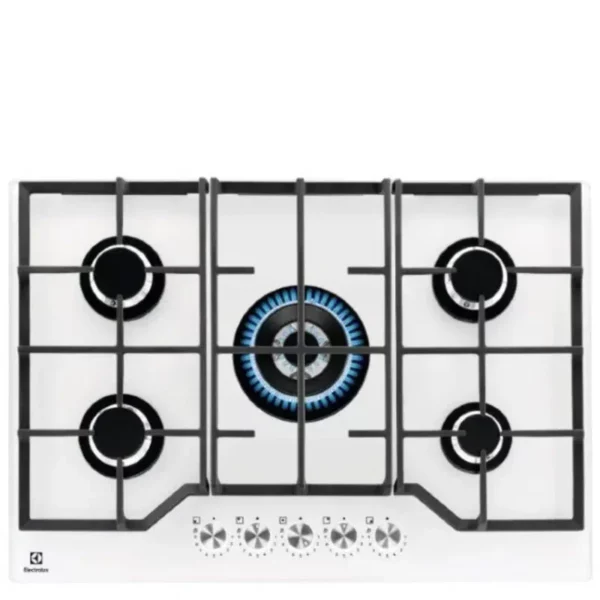 כיריים גז אלקטרולוקס KGG75362W זכוכית לבנה