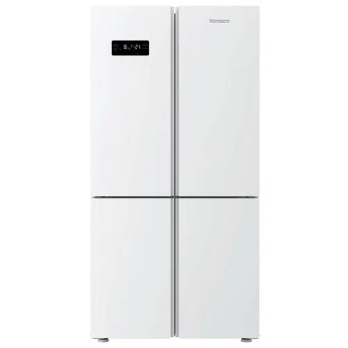 מקרר מקפיא תחתון 4 דלתות בלומברג KQD1623GW  זכוכית לבנה