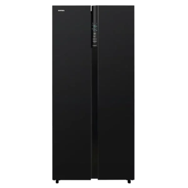 מקרר דלת לצד דלת קונקה KRF-600WG  זכוכית שחורה