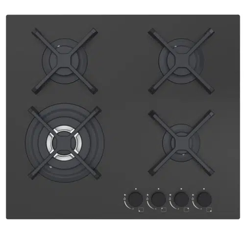 כיריים גז נורמנדה ND6041G  זכוכית שחורה