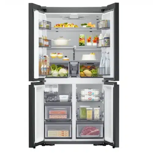 מקרר מקפיא תחתון 4 דלתות סמסונג RF71A9132BK זכוכית שחורה