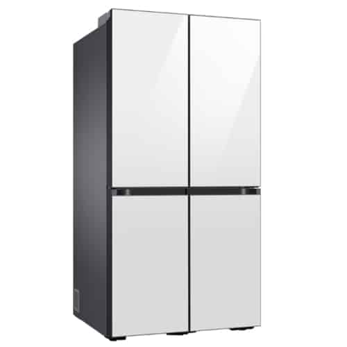 מקרר מקפיא תחתון 4 דלתות סמסונג RF90A9015WH זכוכית לבנה