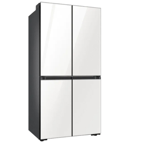 מקרר מקפיא תחתון 4 דלתות סמסונג RF92A9223WH זכוכית לבנה