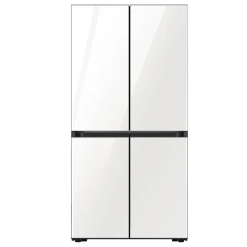 מקרר מקפיא תחתון 4 דלתות סמסונג RF92A9223WH זכוכית לבנה