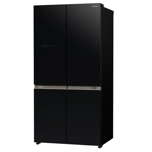 מקרר מקפיא תחתון 4 דלתות היטאצ'י RWB640VRSOGBK זכוכית שחורה