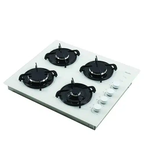 כיריים גז סאוטר SHG8500W זכוכית לבנה