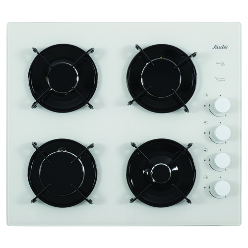 כיריים גז סאוטר SHG8500W זכוכית לבנה