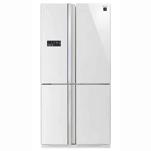 מקרר מקפיא תחתון 4 דלתות שרפ R8912WH זכוכית לבנה