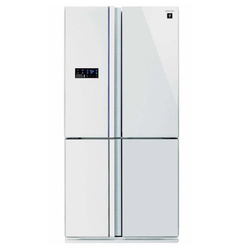 מקרר מקפיא תחתון 4 דלתות שרפ SJ8802WH לבן