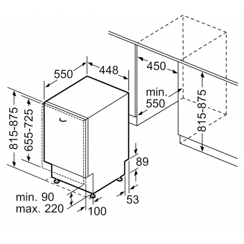 מדיח כלים אינטגרלי מלא בוש SRV2HKX39E