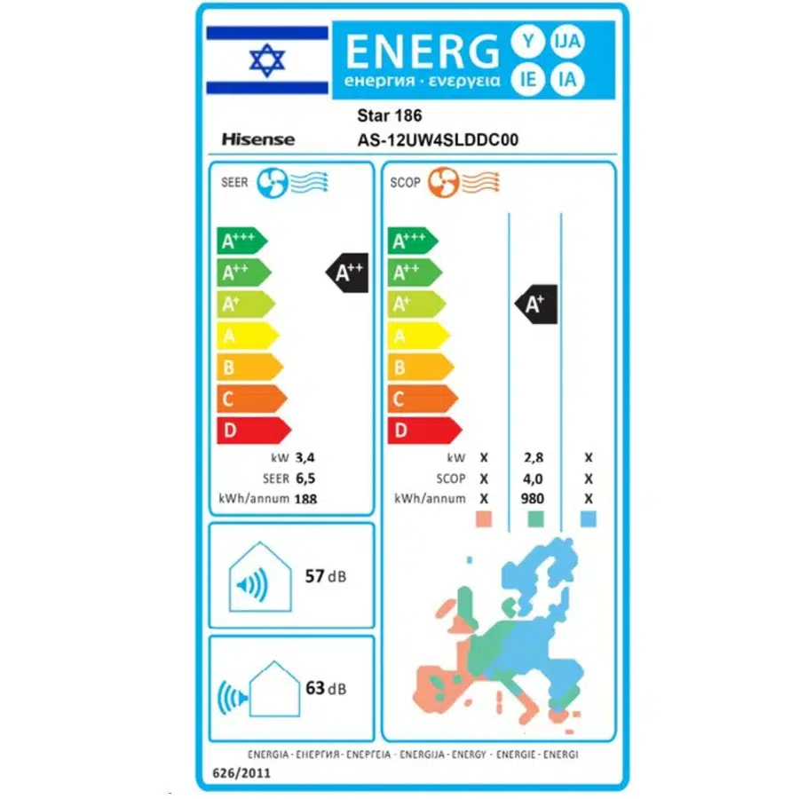 מזגן עילי הייסנס STAR 186 INV