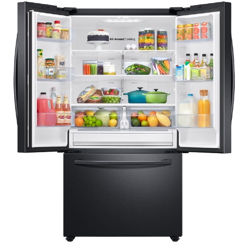 מקרר מקפיא תחתון 3 דלתות סמסונג RF27T5001SG  נירוסטה מושחרת