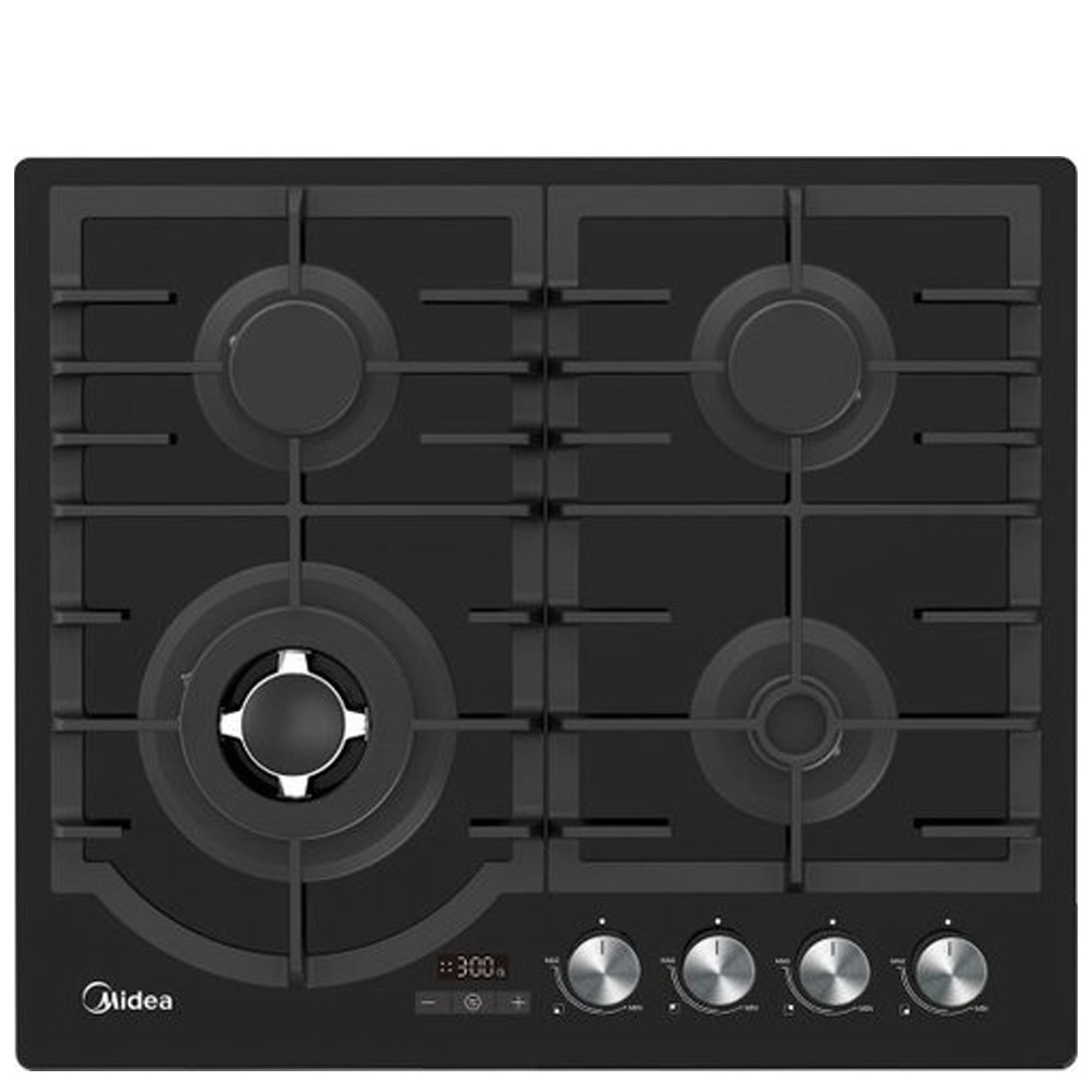 כיריים גז מידאה 60GH096 6736 זכוכית שחורה