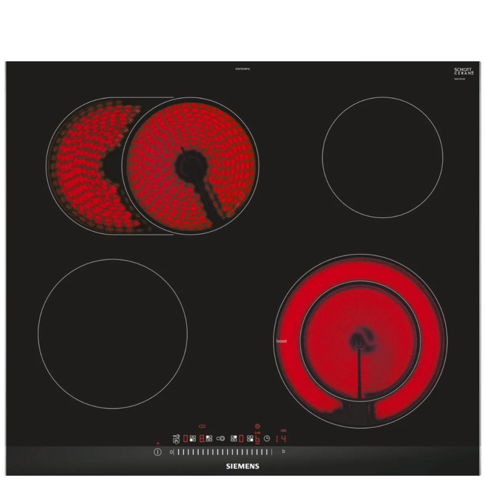כיריים קרמיות סימנס ET675FNP1C שחור