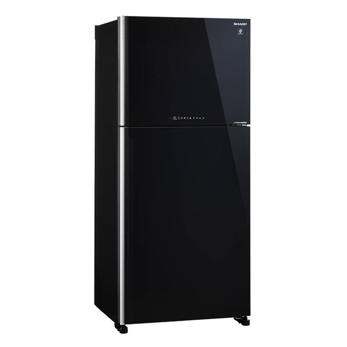 מקרר מקפיא עליון שרפ SJ-GTR820G-BK זכוכית שחורה