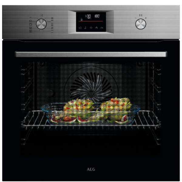 תנור אפיה בילד אין נירוסטה ⁦AEG ABA55411M⁩