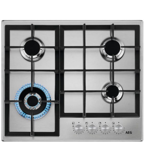 כיריים גז נירוסטה ⁦AEG HGB64320SM⁩