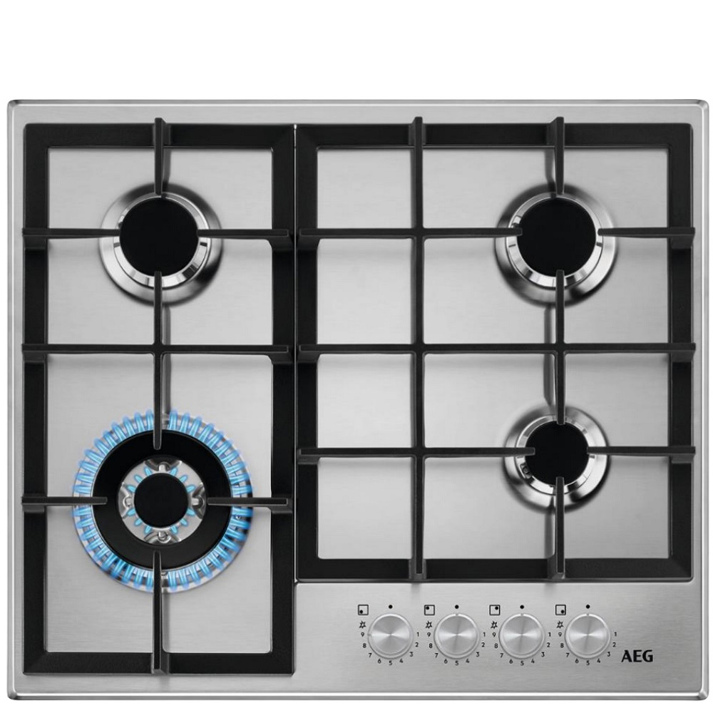 כיריים גז נירוסטה ⁦AEG HGB64320SM⁩