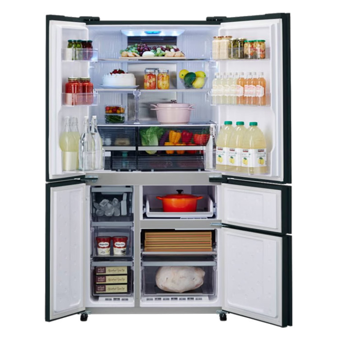 מקרר מקפיא תחתון ‏5 דלתות ‏668 ליטר ⁦SHARP SJ-FS920-BK⁩