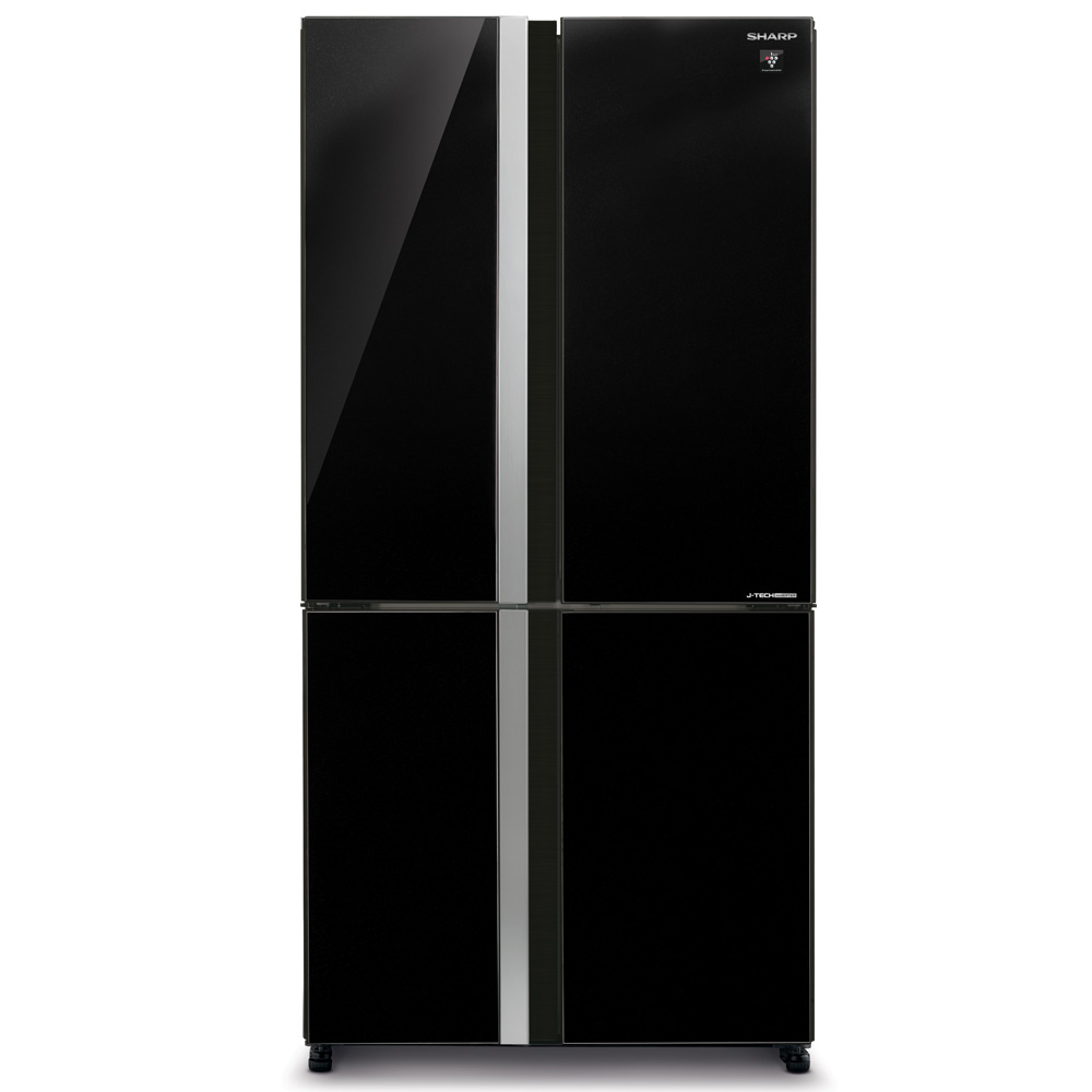 מקרר מקפיא תחתון ‏4 דלתות ‏611 ליטר ⁦SHARP SJ-FSRN87V-BK⁩